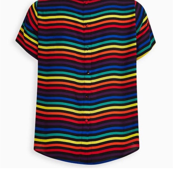 Women’s Torrid Abbey Georgette Button back blouse size 1 NWT - Picture 3 of 12